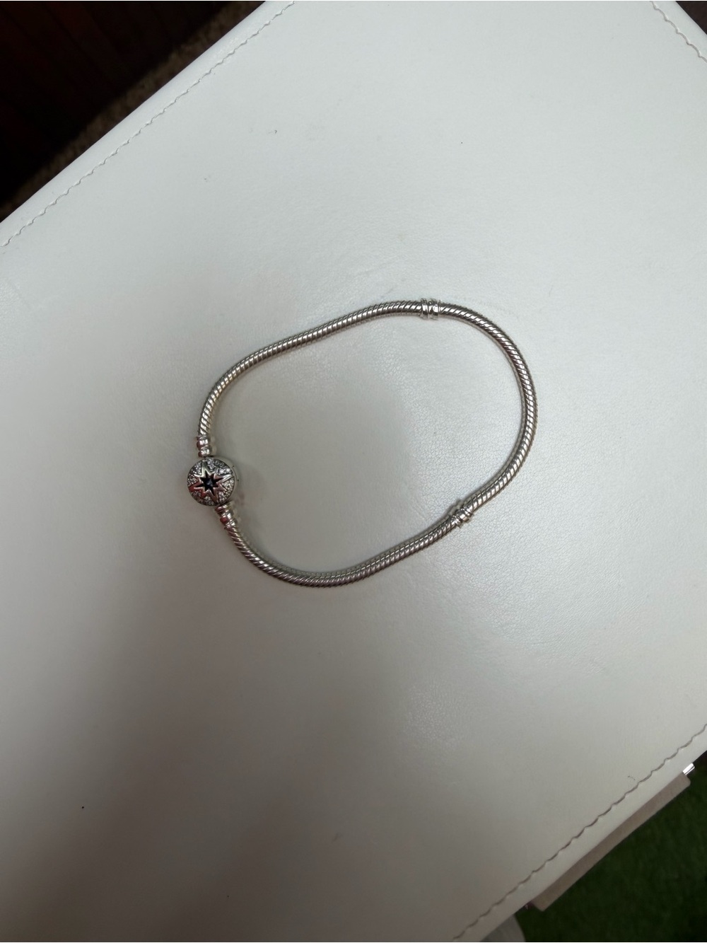 Pandora Silver North Star Charm Snake Chain Bracelet - Picture 4 of 6